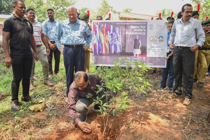 Plantation of tree for G-20 jan Bhagidari events