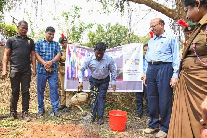 Plantation of tree for G-20 jan Bhagidari events