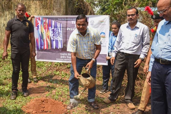 Plantation of tree for G-20 jan Bhagidari events