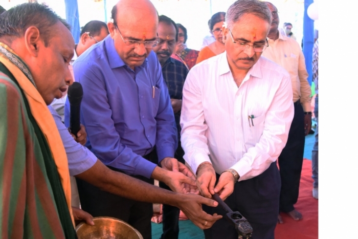 Laying the Foundation Stone of Pre-School Block _ Language Lab