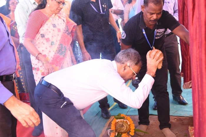 Laying the Foundation Stone of Pre-School Block _ Language Lab