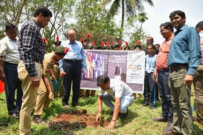 Plantation of tree for G-20 jan Bhagidari events