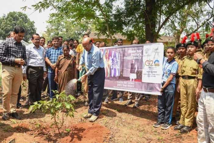 Plantation of tree for G-20 jan Bhagidari events