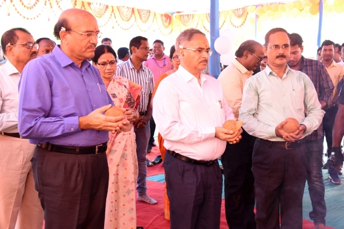 Laying the Foundation Stone of Pre-School Block _ Language Lab