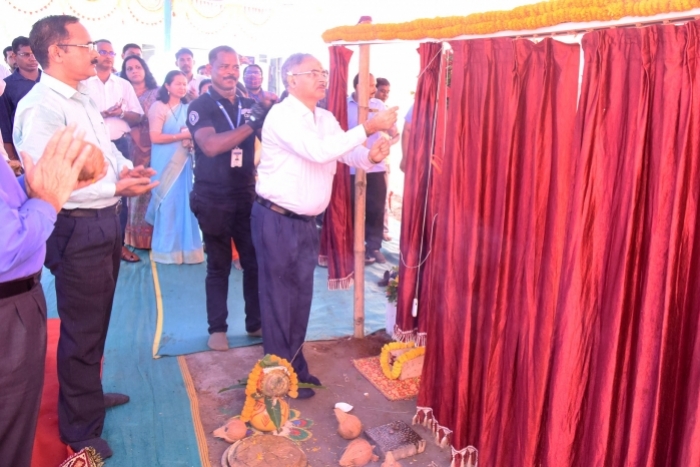 Laying the Foundation Stone of Pre-School Block _ Language Lab